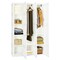 White ABS Foldable Armoire Wardrobe Closet with 2 Retractable Rods and 10 Cubes